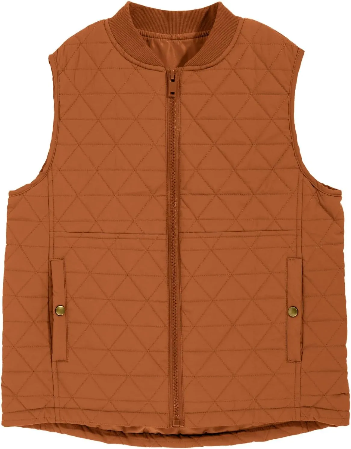 Haloumoning Boys Zip Up Puffer Vest Kids Lightweight Quilted Sleeveless Jackets Outerwear with Pockets 4-14 Years