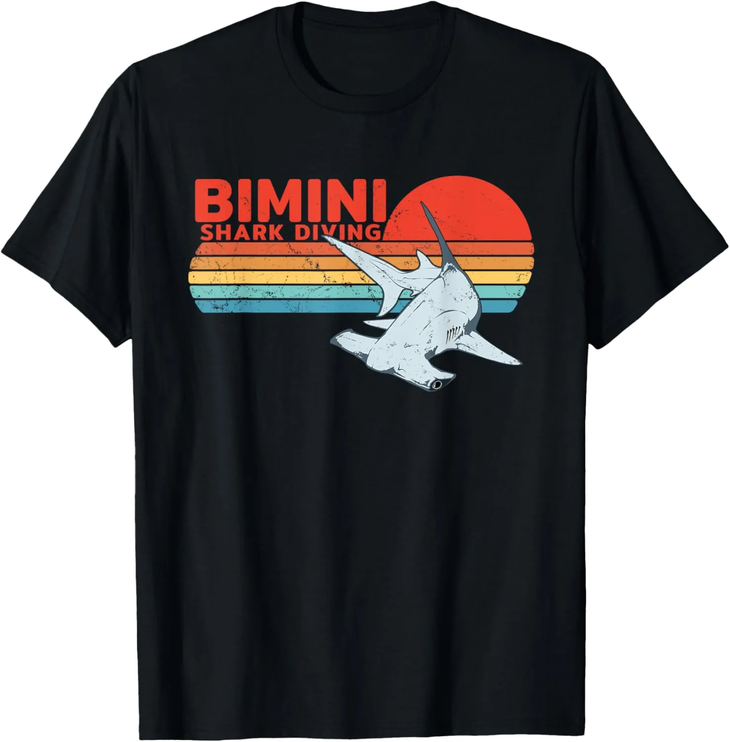 Hammerhead Sharks Bimini Vintage Sunset T-Shirt