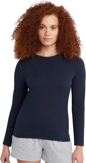Hanes Women's Long Sleeve Cotton T-Shirt, Lightweight Crewneck Tee for Women, Modern Fit