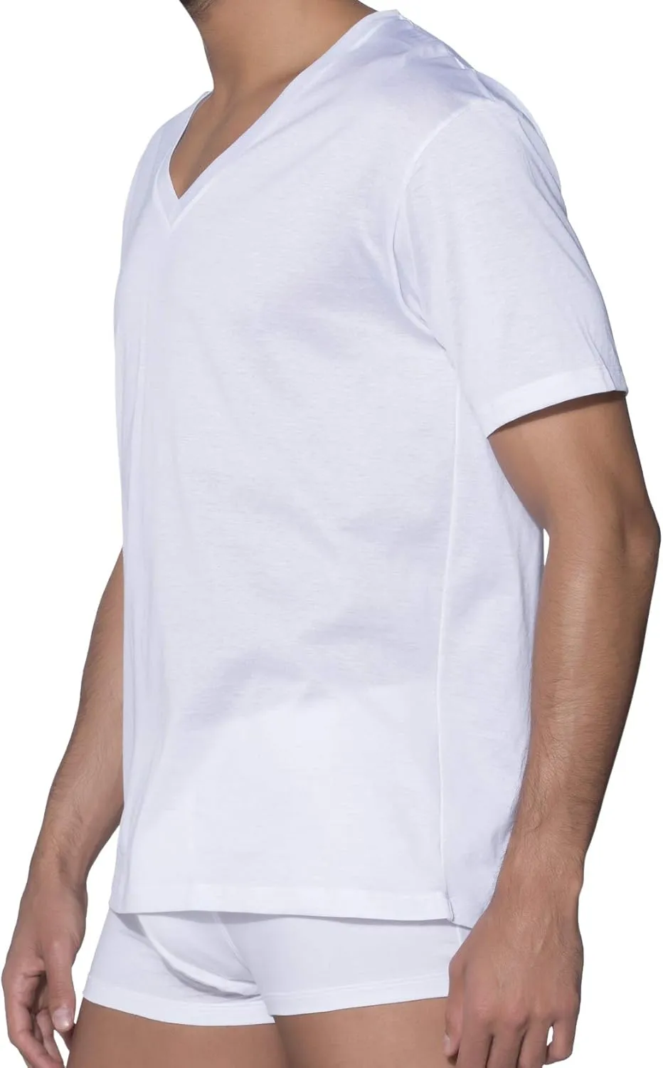 Hanro Men's Cotton Sporty v-Neck Shirt