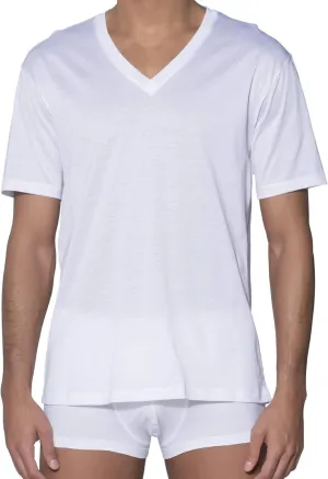 Hanro Men's Cotton Sporty v-Neck Shirt