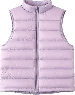 Happy Cherry Kids Winter Snow Puffer Down Vest Softshell Quilted Padded Sleeveless Jacket Ultra Light Waistcoat 4-12 Years