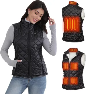 Heated Vest for Women with 12V 10000mAh Battery Pack, Women's Lightweight Electric Heating Vest Liner Winter Outdoor