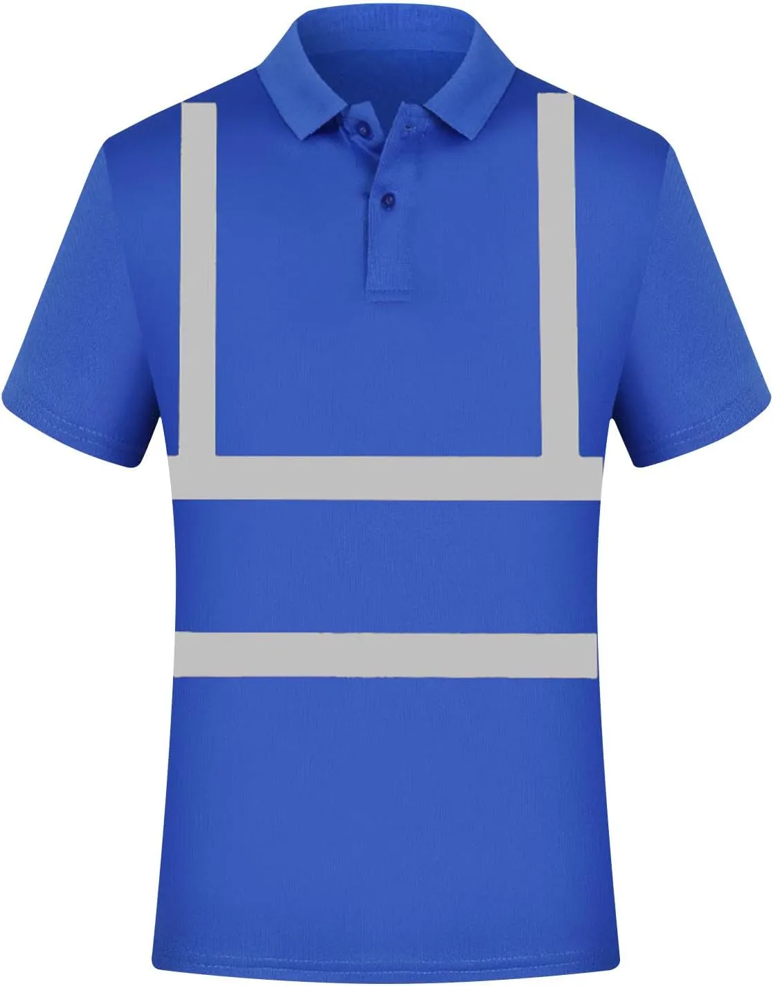 High Visibility Shirts for Men Quick Dry Safety T Shirts with Reflective Strips Short Sleeve Mesh Hi Vis Work Tops
