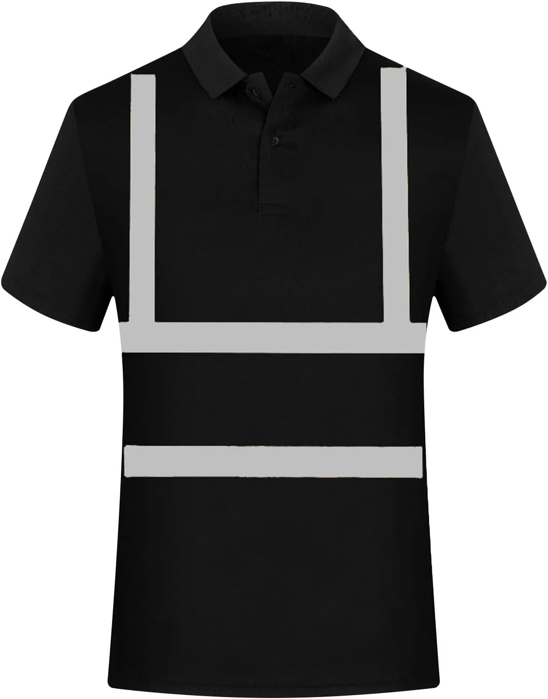 High Visibility Shirts for Men Quick Dry Safety T Shirts with Reflective Strips Short Sleeve Mesh Hi Vis Work Tops