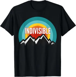 Indivisible, Vintage Retro Sunset Design T-Shirt