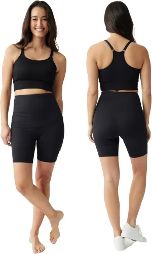 Ingrid & Isabel Postpartum Bike Shorts - Compression Shorts for Women - Great for Tummy Control and Postpartum Support