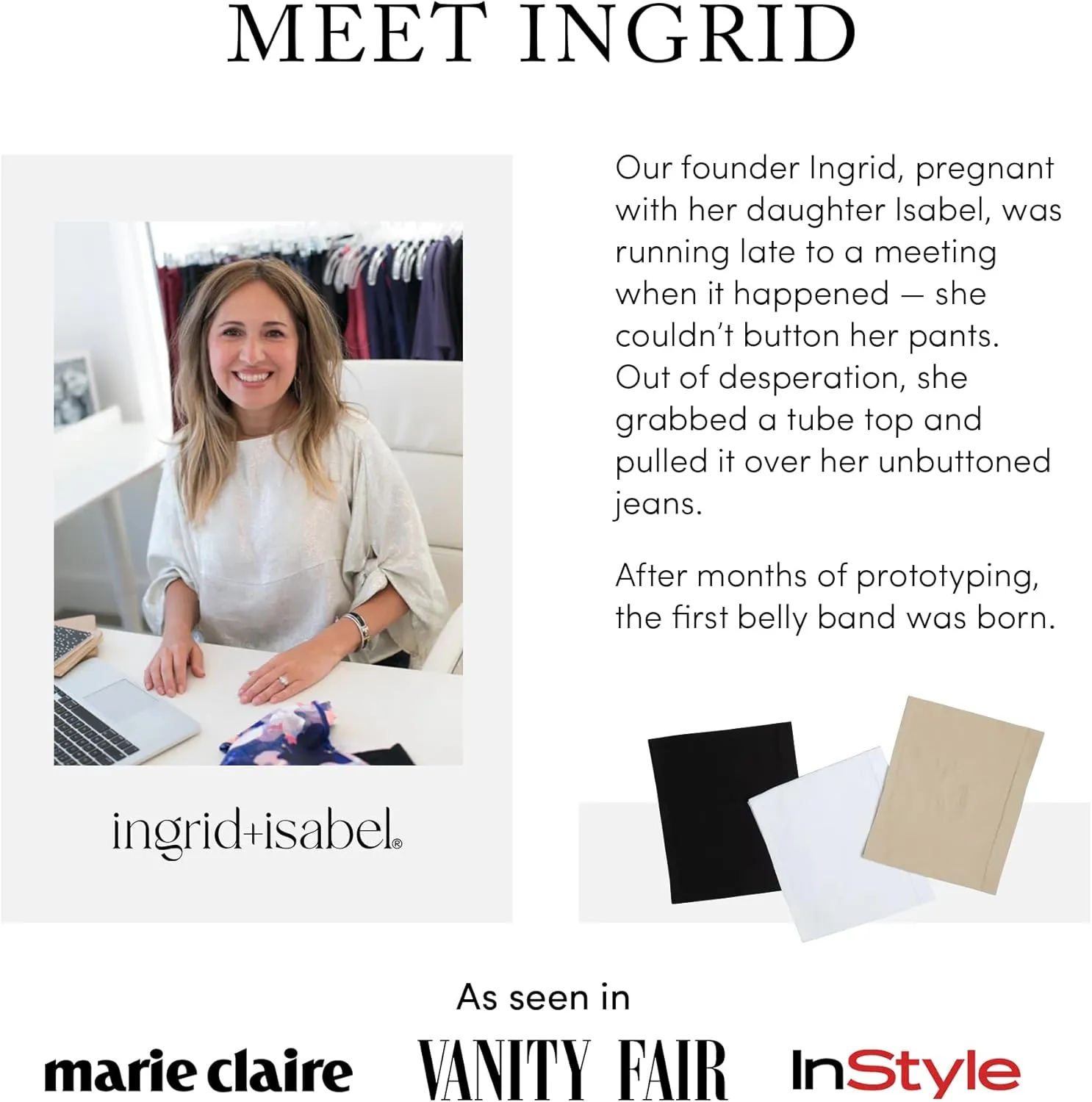Ingrid & Isabel Postpartum Bike Shorts - Compression Shorts for Women - Great for Tummy Control and Postpartum Support