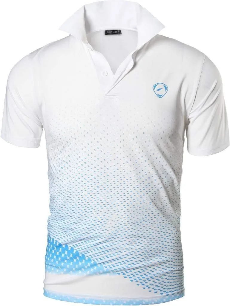 jeansian Men's 3 Packs Ourdoor Sport Quick Dry Polo T-Shirt Tee Tshirt Golf Tennis Bowling Fit LSL195
