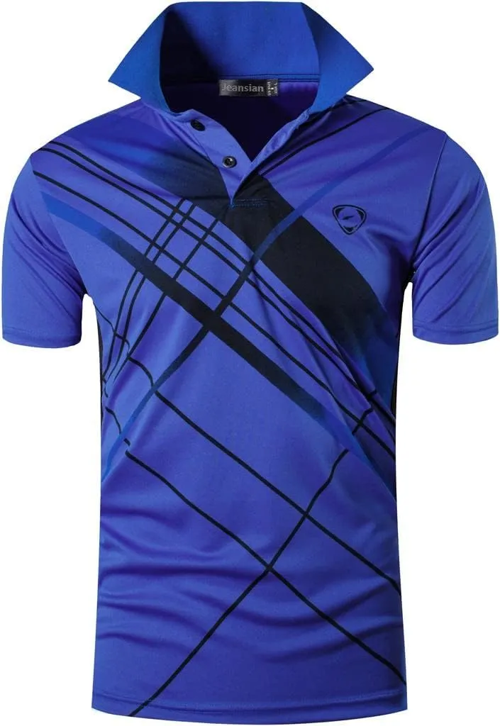 jeansian Men's 3 Packs Ourdoor Sport Quick Dry Polo T-Shirt Tee Tshirt Golf Tennis Bowling Fit LSL195