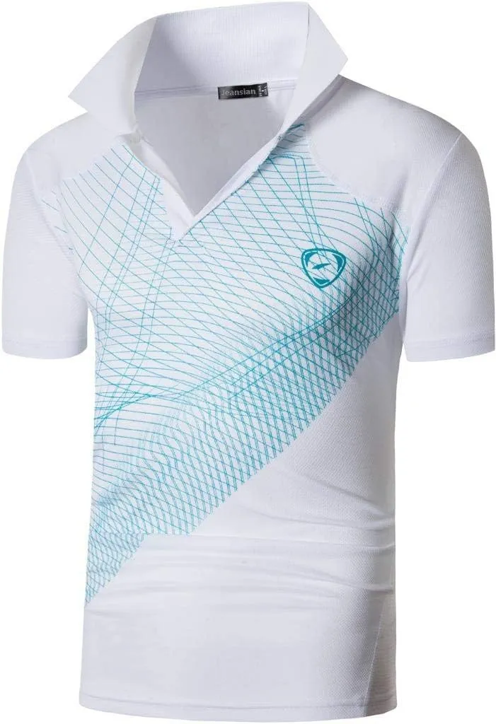 jeansian Men's 3 Packs Ourdoor Sport Quick Dry Polo T-Shirt Tee Tshirt Golf Tennis Bowling Fit LSL195