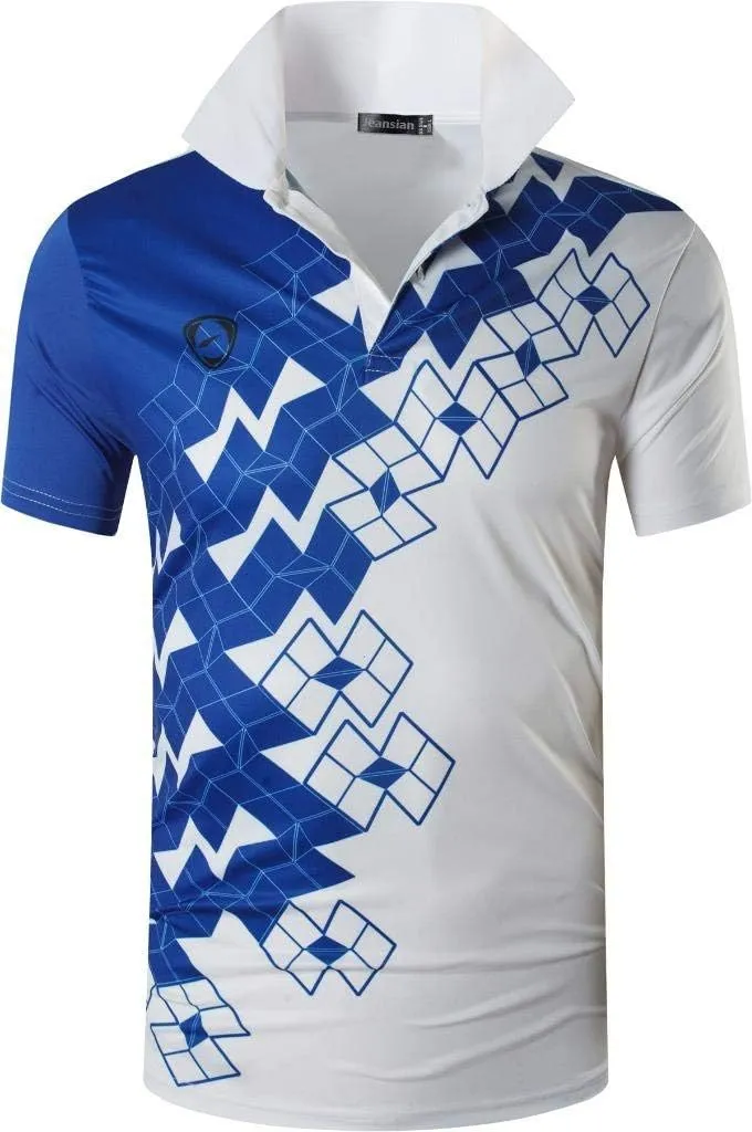 jeansian Men's 3 Packs Ourdoor Sport Quick Dry Polo T-Shirt Tee Tshirt Golf Tennis Bowling Fit LSL195