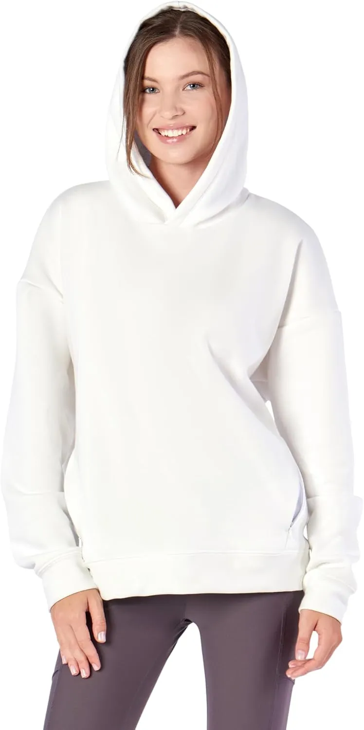 KADI Women's Hoodie, Oversized Fleece Long Sleeve Basic Pullover Sweatshirt with Zipper Pockets