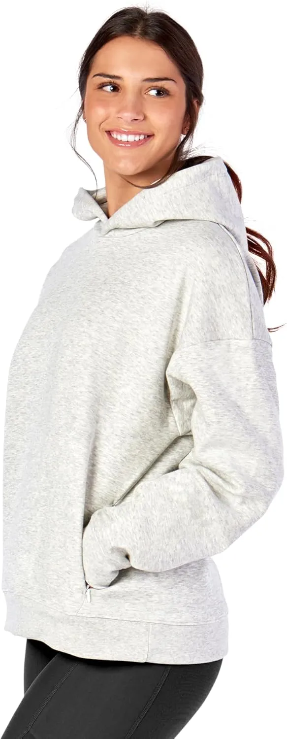 KADI Women's Hoodie, Oversized Fleece Long Sleeve Basic Pullover Sweatshirt with Zipper Pockets