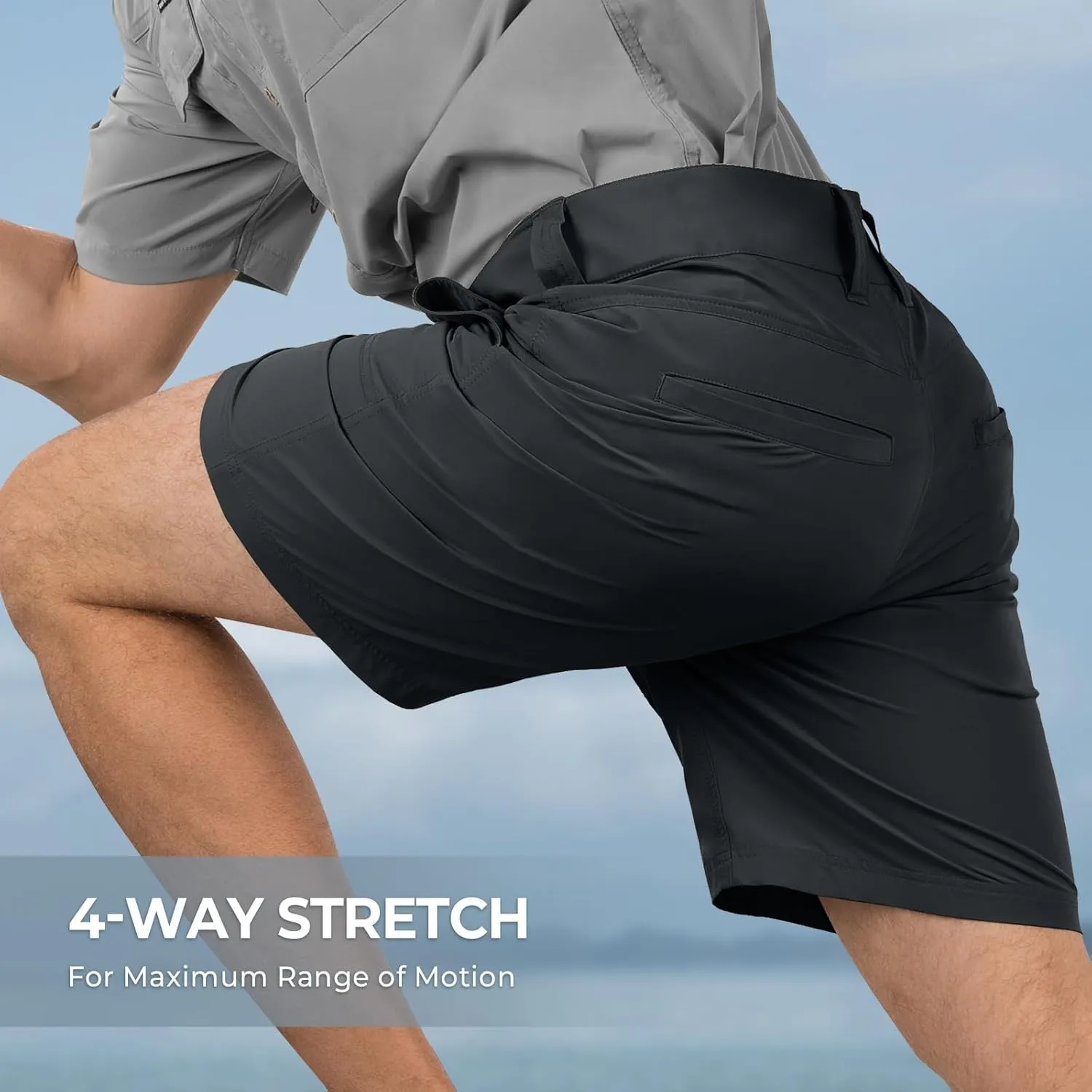 KastKing Cool Caster Men's Fishing Shorts, UPF 50  Hiking Shorts, 10.5 and 7.5 Available, Water Repellent, 4-Way Stretch