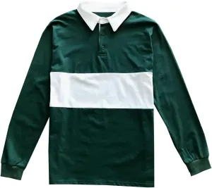 Kings Of NY Classic Mens Long Sleeve Sports Polo Rugby Shirt