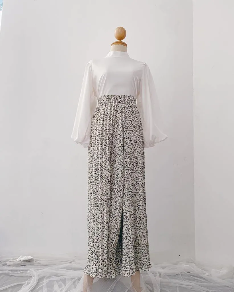 Korean Pleated pants - Floral