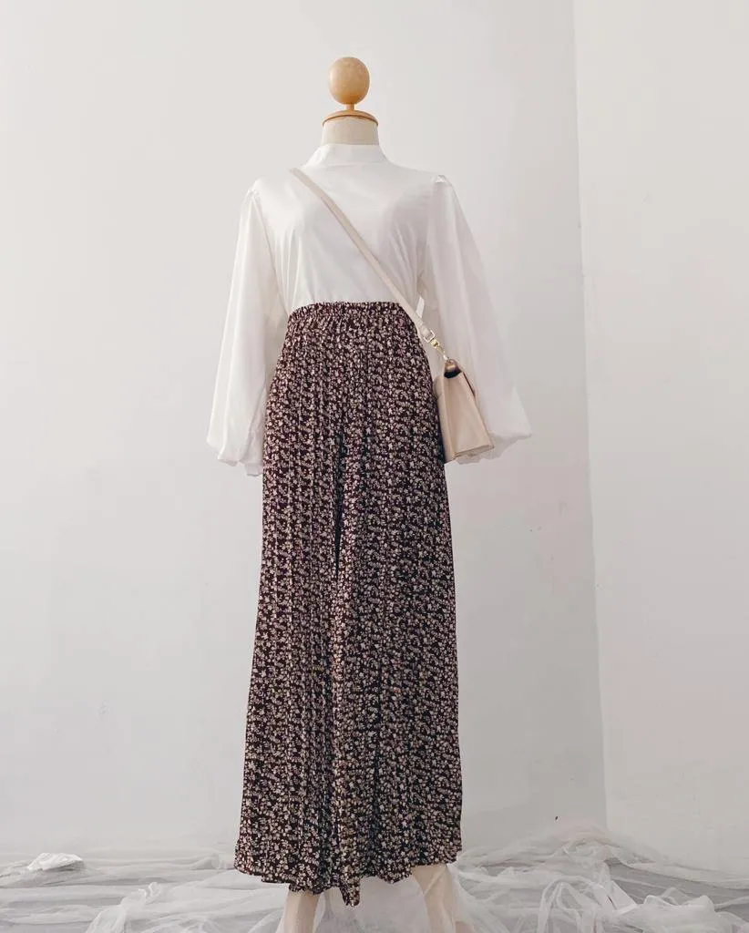 Korean Pleated pants - Floral