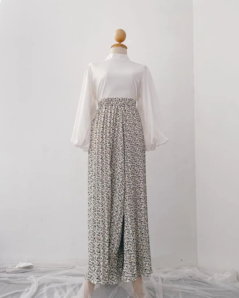 Korean Pleated pants - Floral