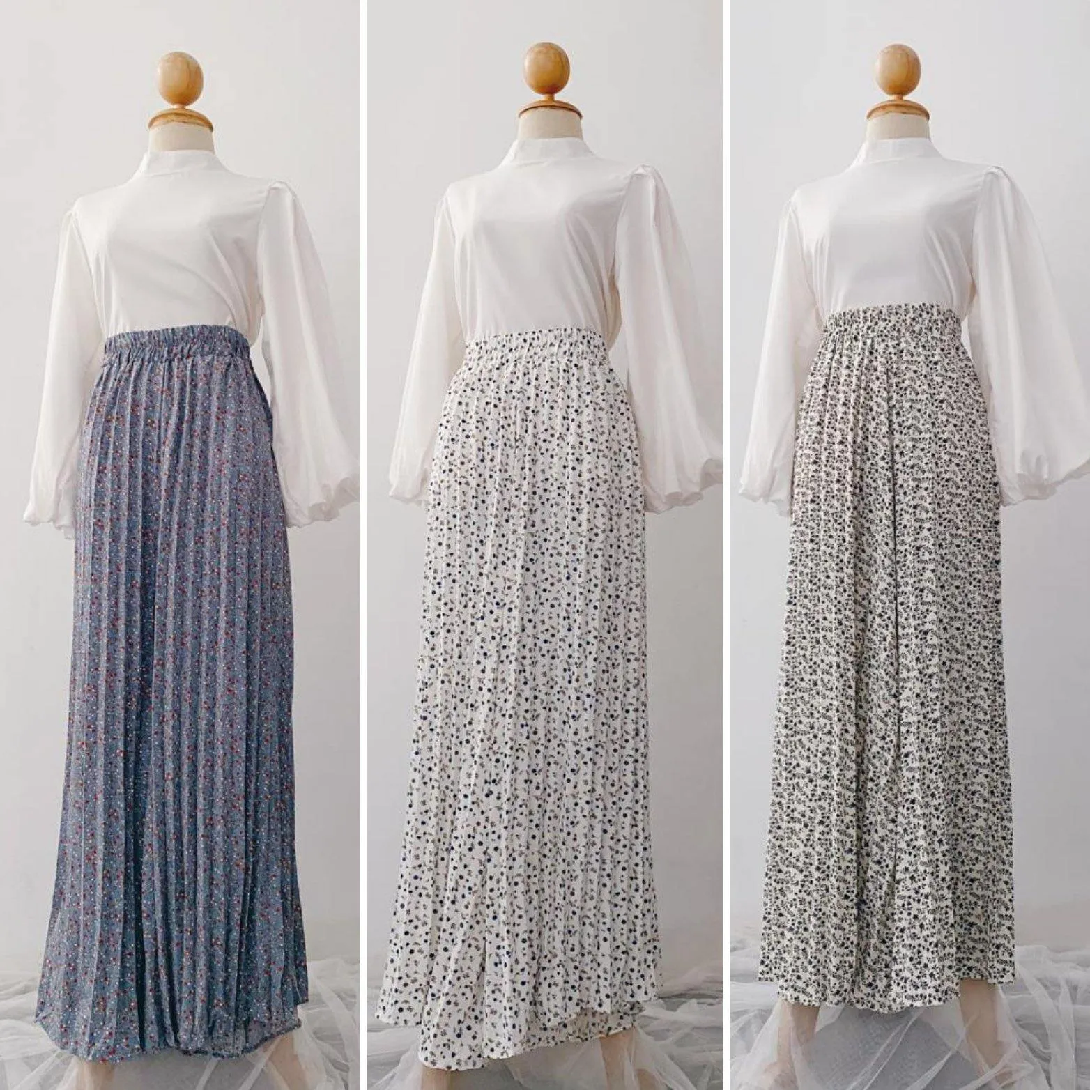 Korean Pleated pants - Floral