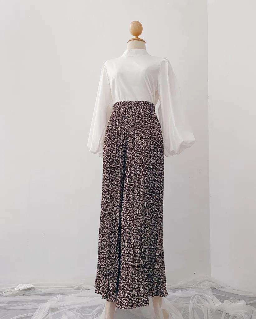 Korean Pleated pants - Floral