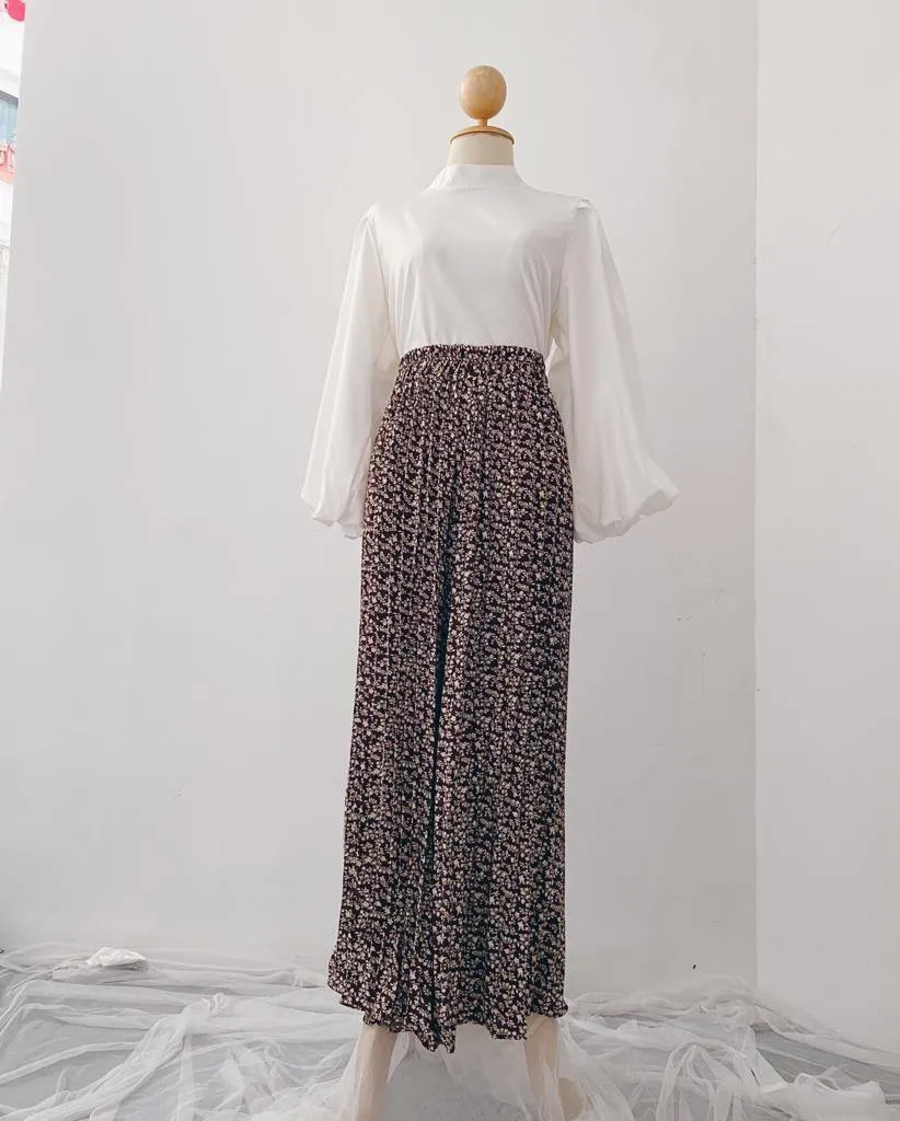 Korean Pleated pants - Floral