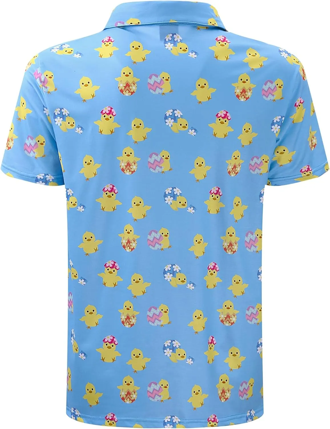 LINOCOUTON Men's Easter Day Short Sleeve Golf Polo Shirt