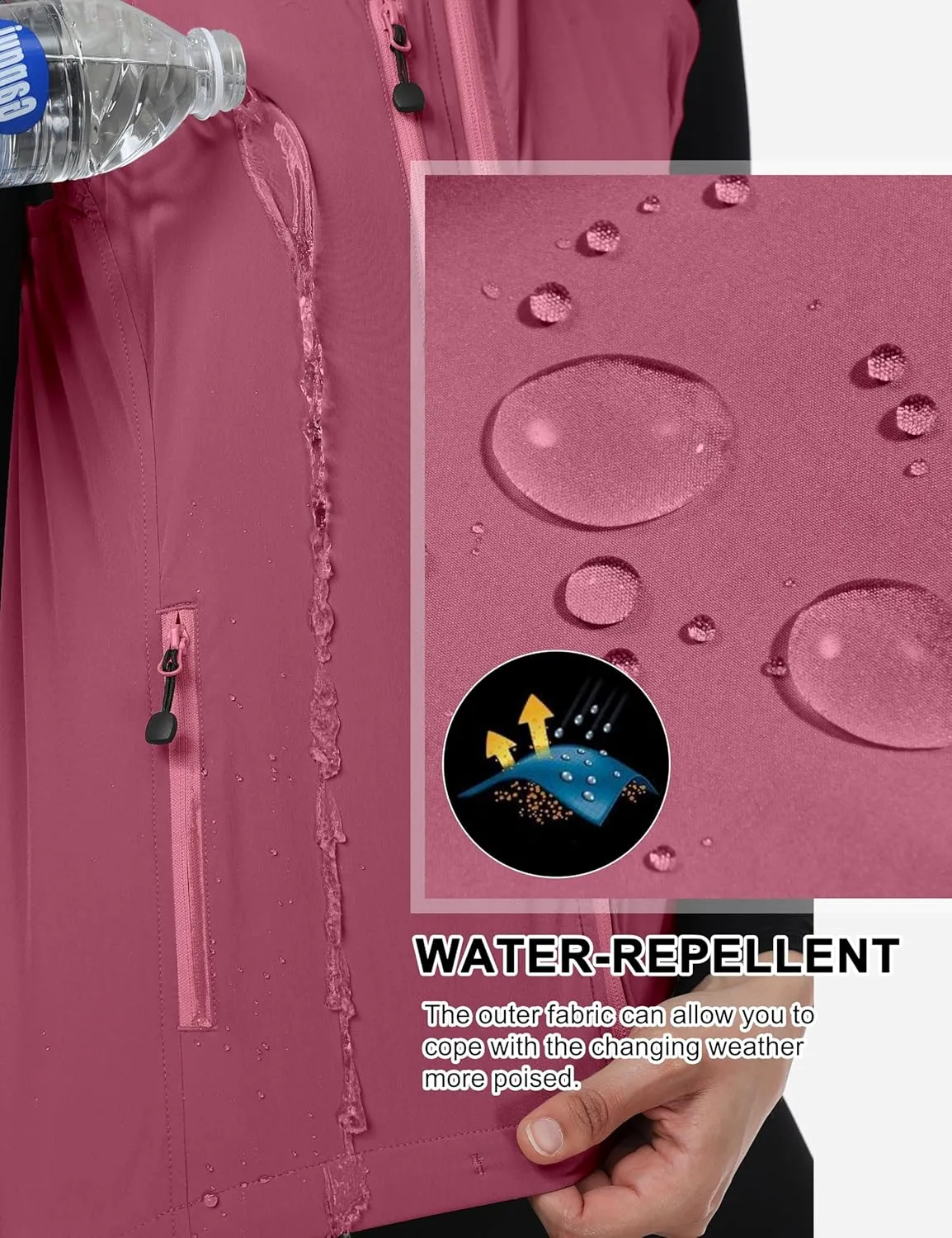 Little Donkey Andy Women's Lightweight Quick Dry Vest Summer Windproof Sleeveless Elastic Jacket for Golfing Cycling Running