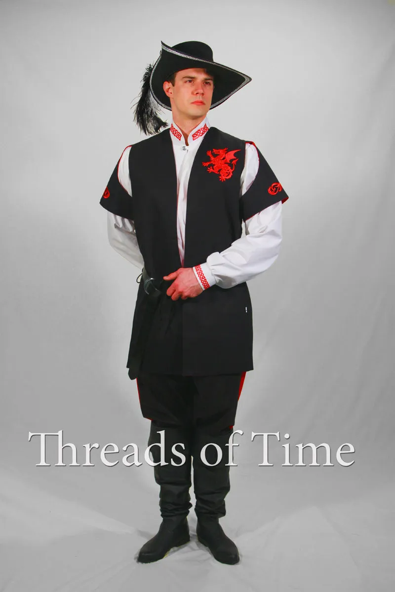 Long Vest - Heraldic with hood, sleeves, or mantle options