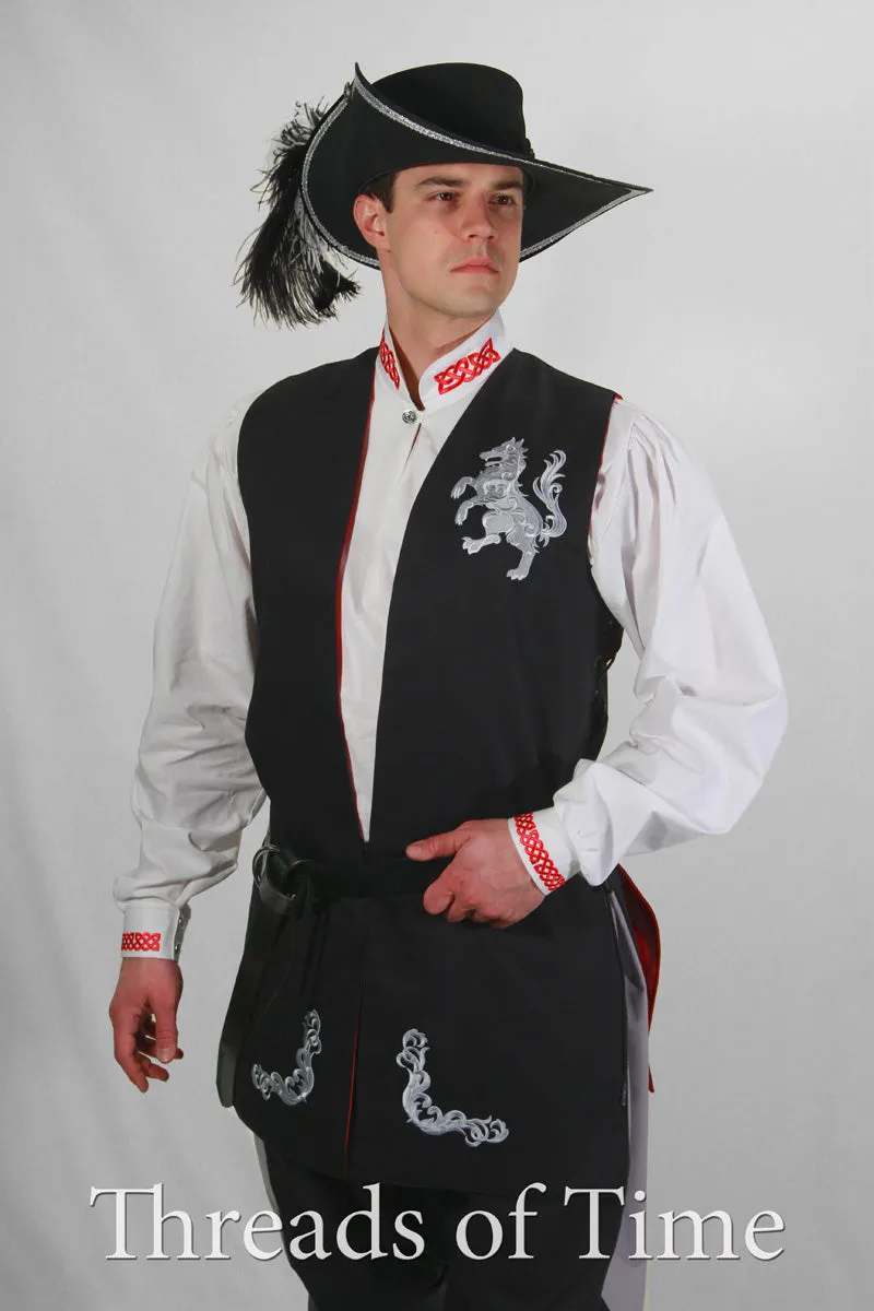 Long Vest - Heraldic with hood, sleeves, or mantle options