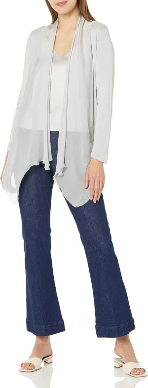 M Made in Italy Women's Long Sleeve Lightweight Open Cardigan