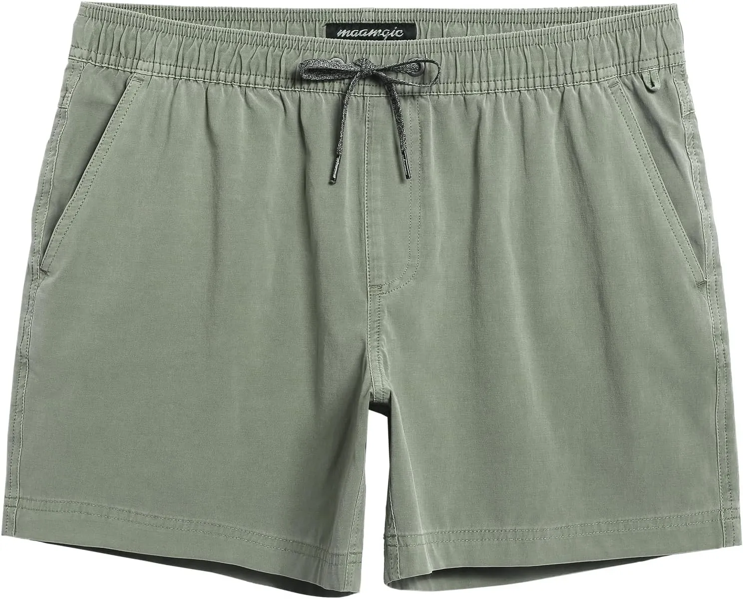 maamgic Men's 5 inch Inseam Shorts Pull-On Relaxed Fit Comfort Stretch Short Shorts with Pocket