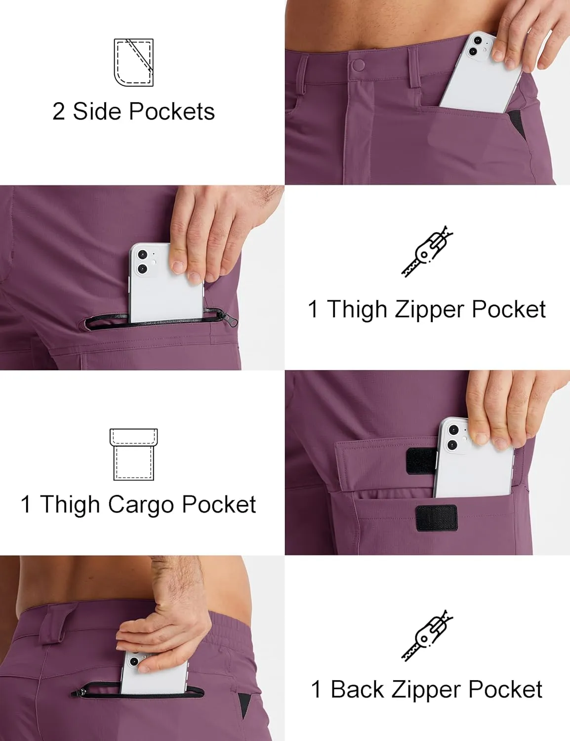 MAGCOMSEN Men's Hiking Cargo Shorts 9" Quick Dry Lightweight Summer Casual Shorts for Men Work Golf Outdoor 5 Pockets