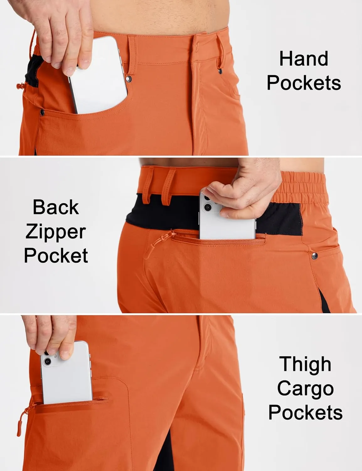 MAGCOMSEN Men's Hiking Shorts 5 Pockets Ripstop, Quick Dry, Summer Athletic Shorts for Workout, Hiking, Cycling