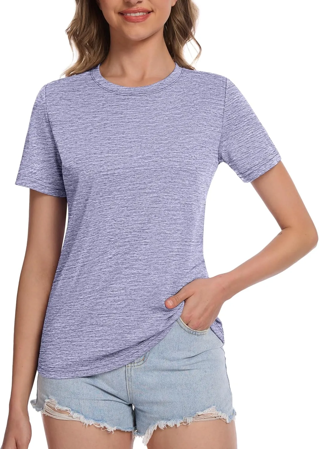 MAGCOMSEN Women's Short Sleeve T Shirts UPF 50  Sun Protection Athletic Running Workout Tee Tops