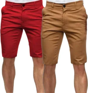 Maiyifu-GJ Men's Modern Stretch Denim Shorts Knee Length Slim Fit Jean Shorts Summer Fashion Short Pants