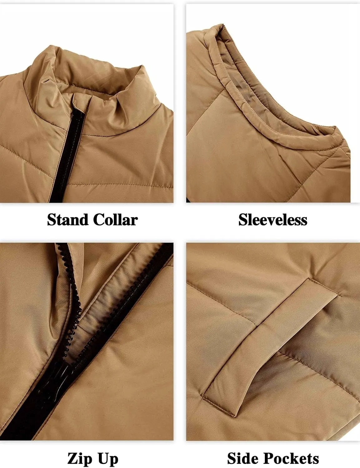 Meikulo Boys Zip Up Puffer Vest Kids Stand Collar Quilted Gilet Sleeveless Jackets Outwear with Pockets