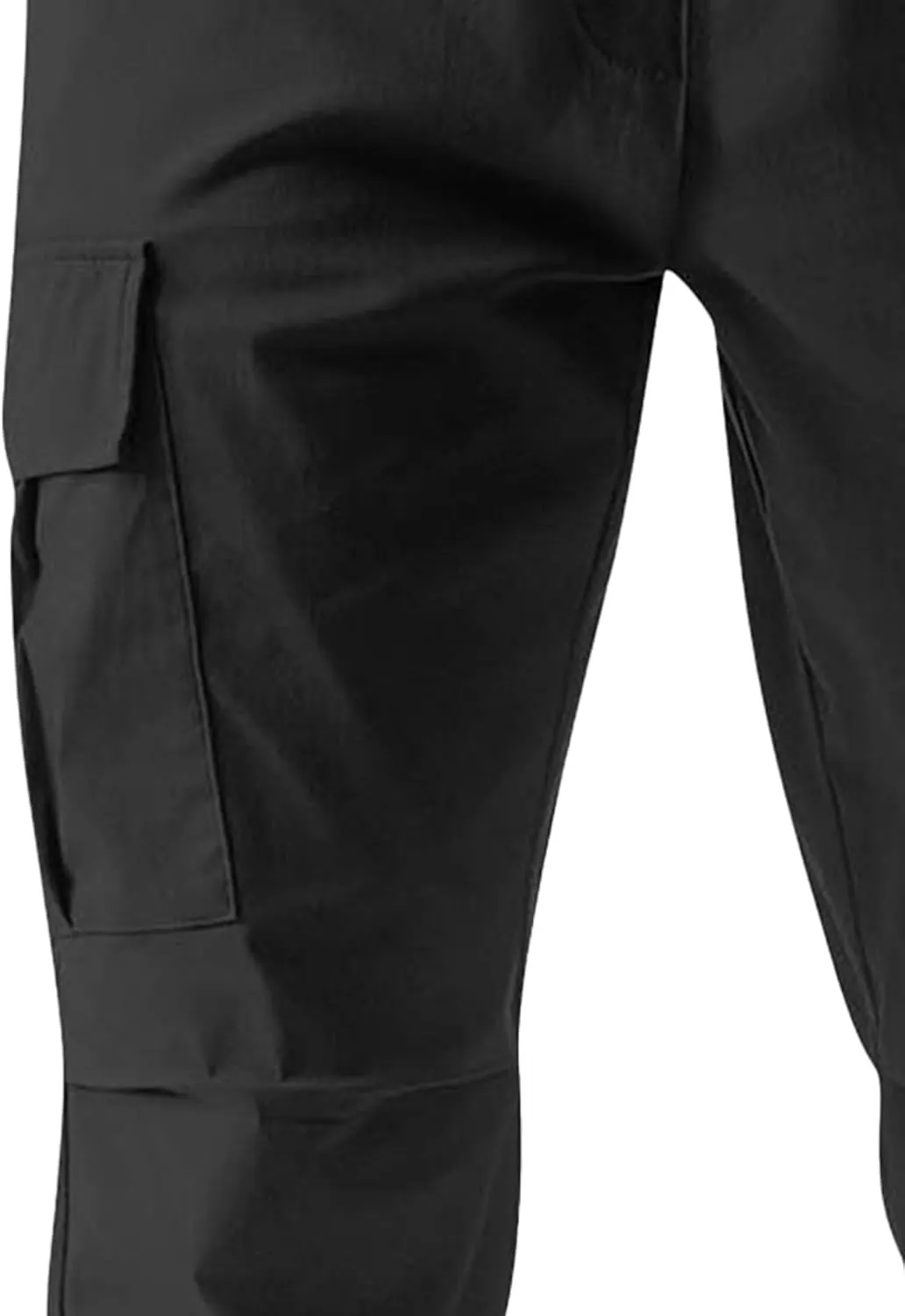 Men Cargo Tapered Hiking Jogger Chino Cargo Outdoor Sweatpants Workout Elastic Waist Athletic Jogging
