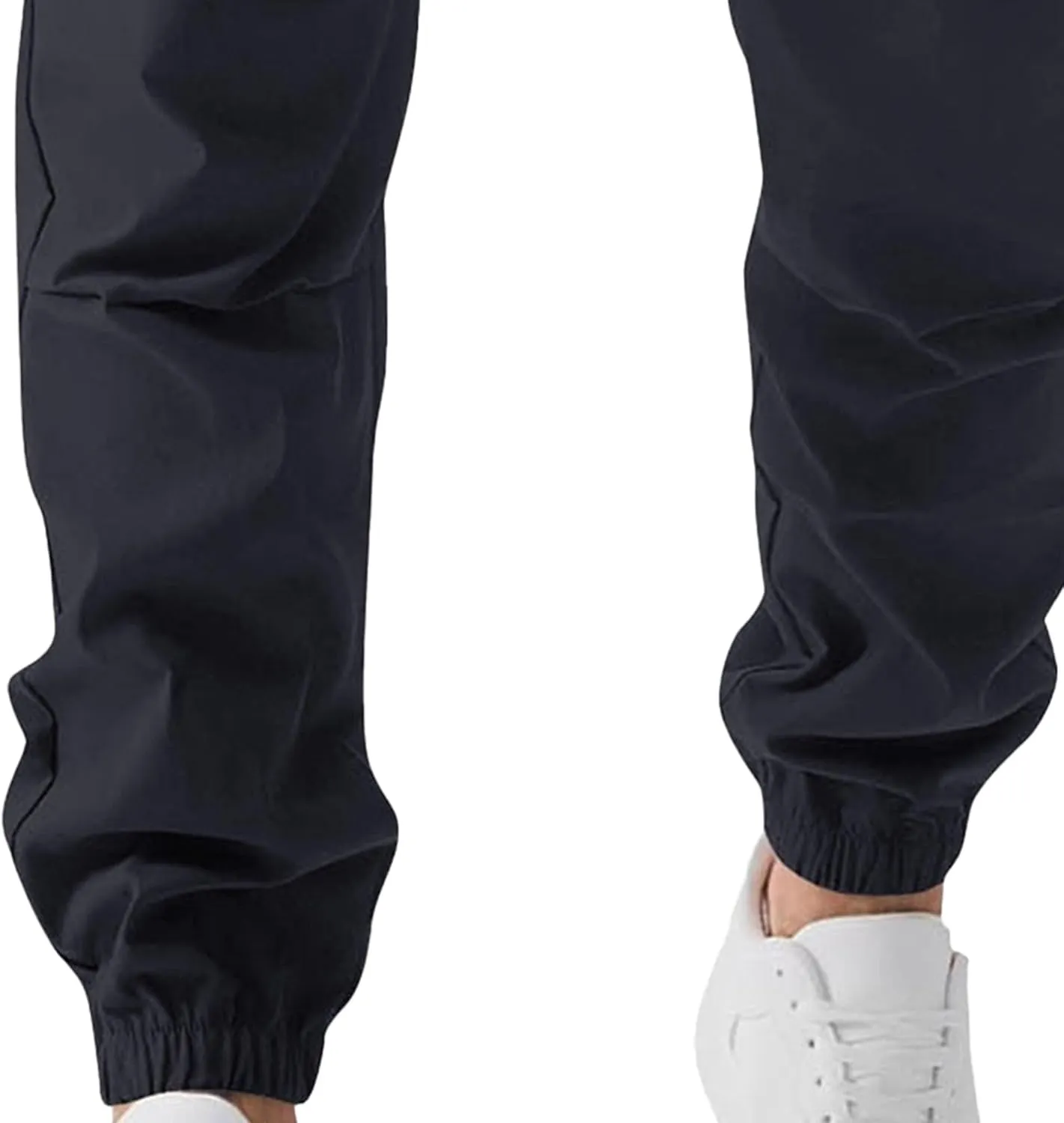 Men Cargo Tapered Hiking Jogger Chino Cargo Outdoor Sweatpants Workout Elastic Waist Athletic Jogging
