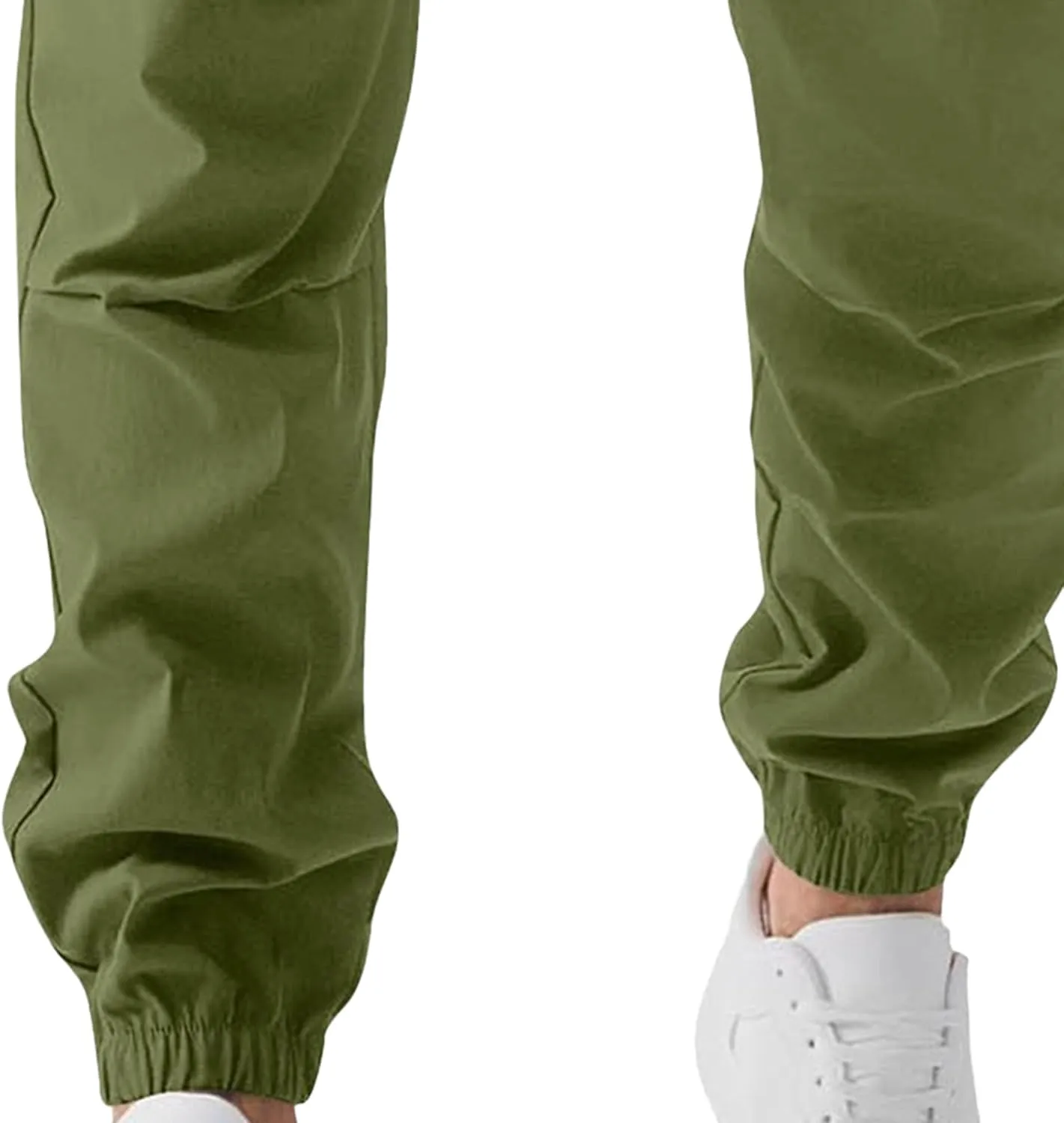 Men Cargo Tapered Hiking Jogger Chino Cargo Outdoor Sweatpants Workout Elastic Waist Athletic Jogging