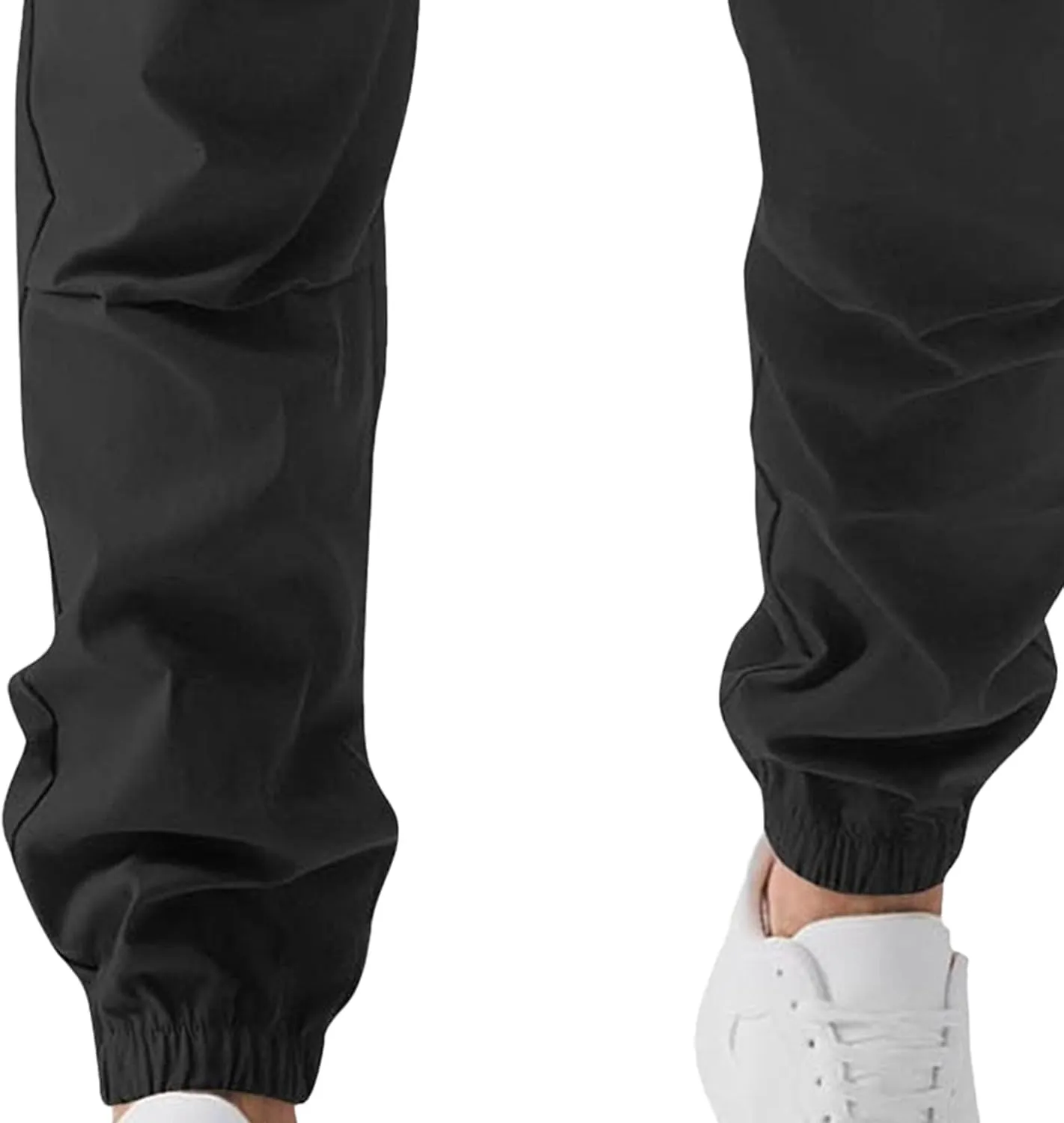 Men Cargo Tapered Hiking Jogger Chino Cargo Outdoor Sweatpants Workout Elastic Waist Athletic Jogging