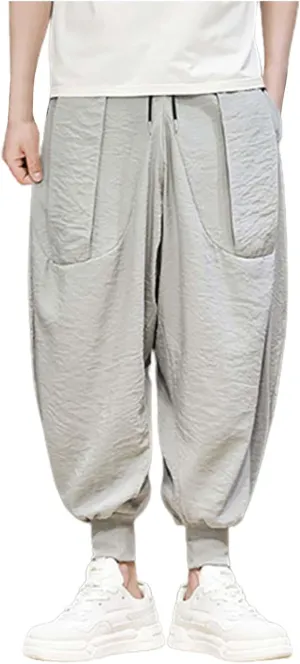 Mens 2023 Casual Harem Pant Loose Hippie Boho Aladdin Yoga Pant Casual Baggy Drawstring Hippie Boho Aladdin Harem Pant