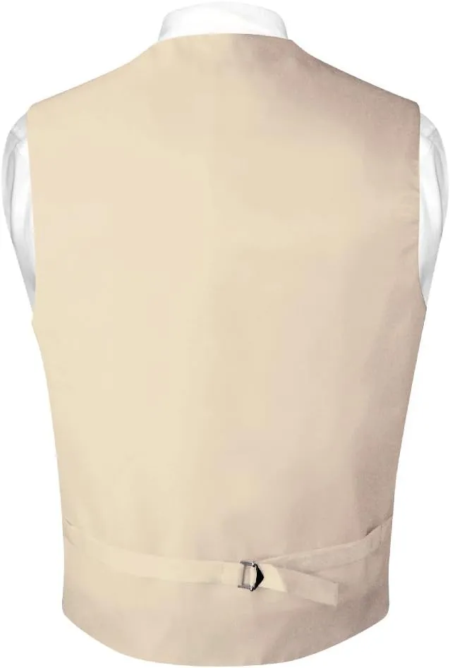Men's Dress Vest & BowTie Solid PINK Color Bow Tie Set for Suit or Tuxedo