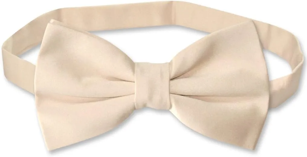 Men's Dress Vest & BowTie Solid PINK Color Bow Tie Set for Suit or Tuxedo