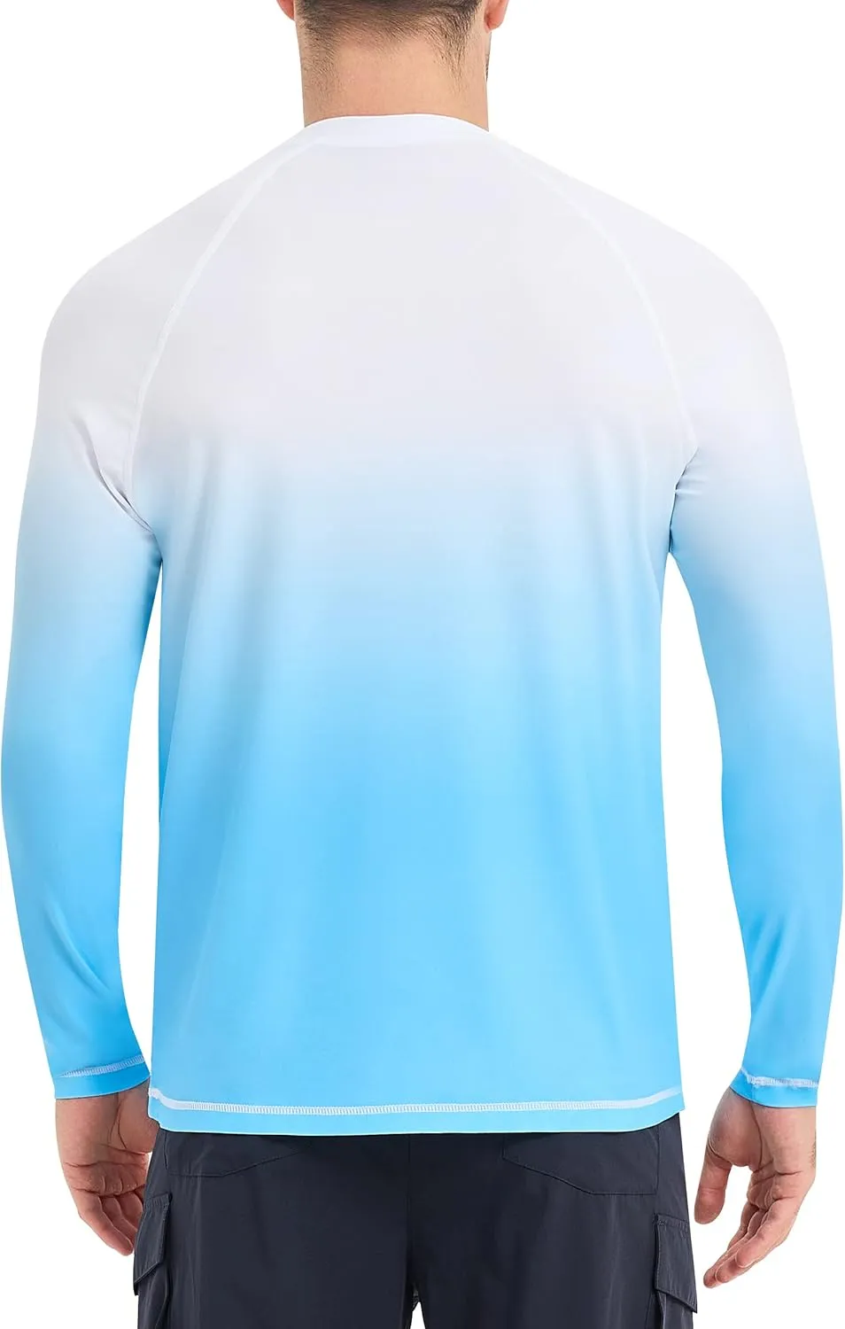 Men's Long Sleeve Rash Guard Quick Dry Swim Shirts UPF 50  UV Sun Protection Tee Surfing Tops