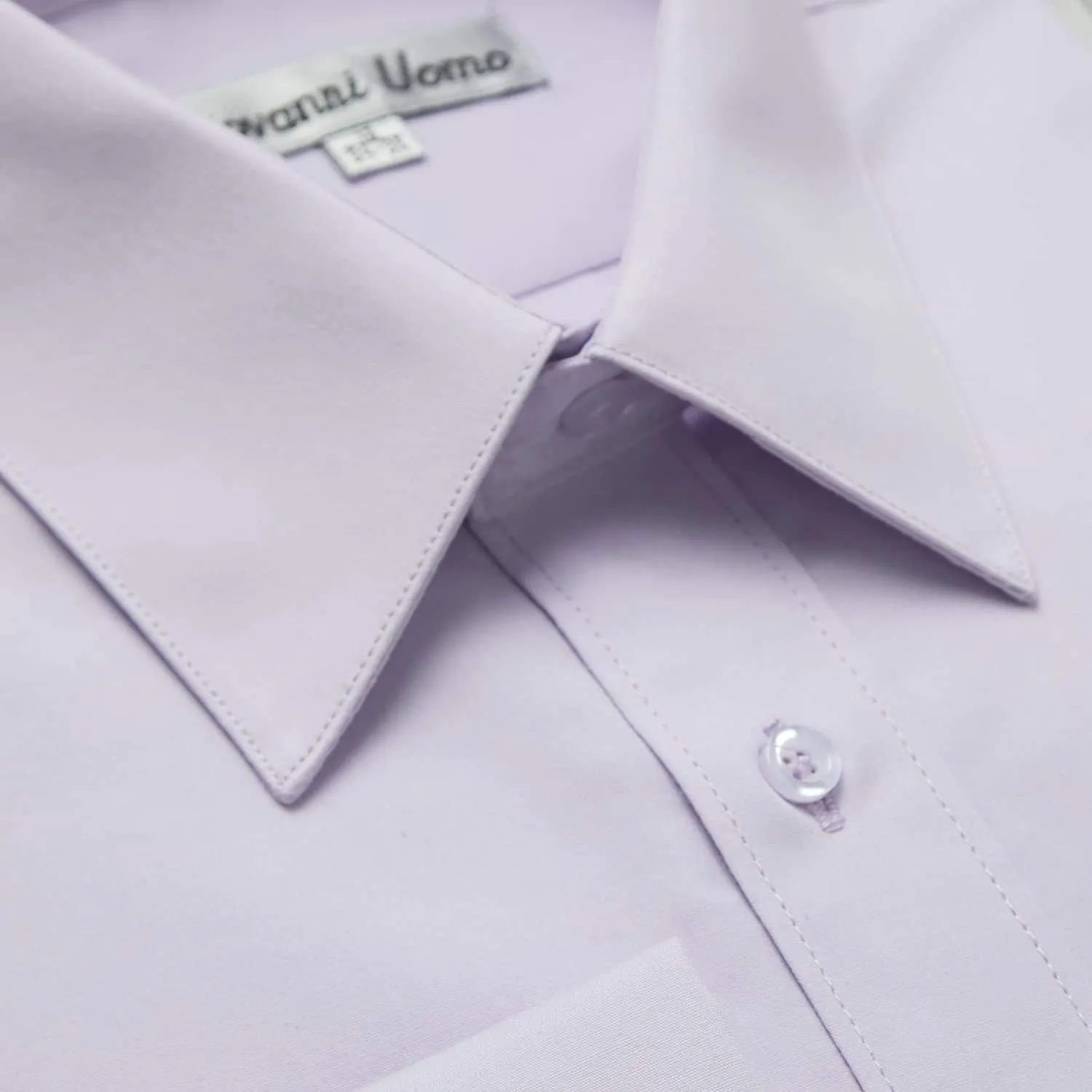 Men's Regular & Slim Fit French Cuff Solid Dress Shirt - Colors (Cufflink Included)