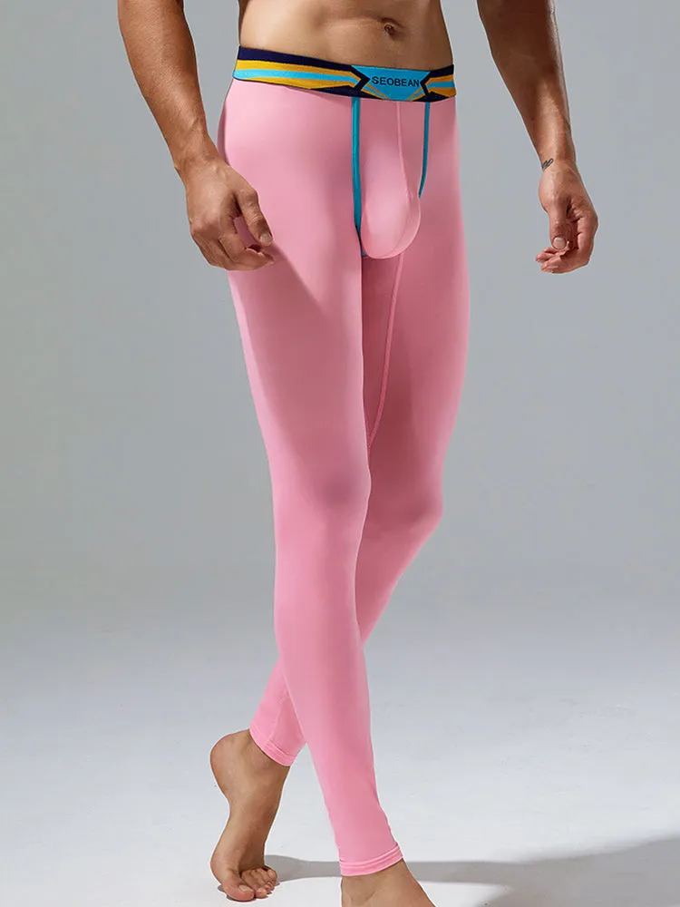 Men's Sexy Sport Long Johns With Large Pouch