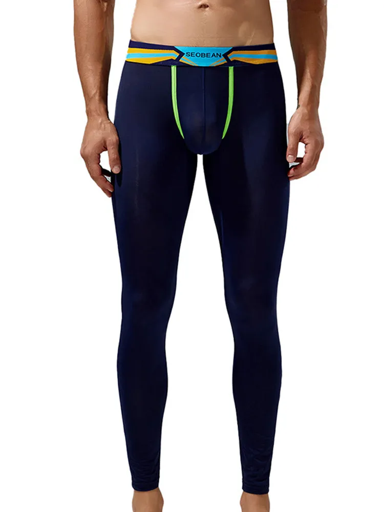 Men's Sexy Sport Long Johns With Large Pouch