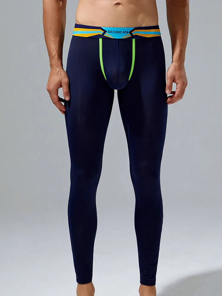 Men's Sexy Sport Long Johns With Large Pouch