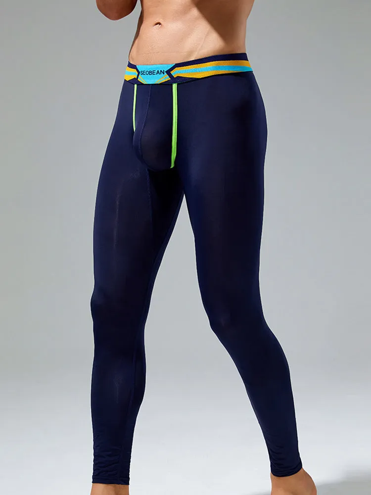 Men's Sexy Sport Long Johns With Large Pouch